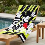 Toalla Infantil de 119 x 64 cm Diseño Mickey Mouse Suave y Absorbente para Playa o Baño