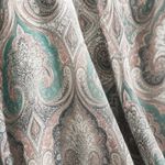 Cortina de Baño 183 x 178 Cm Marble Color Gris y Turquesa
