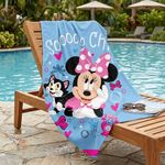 Toalla Infantil de 119 x 64 cm Diseño Minnie Mouse para Playa o Baño