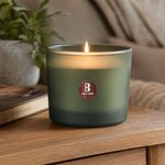 Vela Aromática en Vaso de Vidrio con Tapa de Corcho Aroma Botanic Freshness Verde para 21 Horas