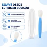 Cuchara de Silicona Suave 100% SoftFlex para Bebé con Estuche de Viaje