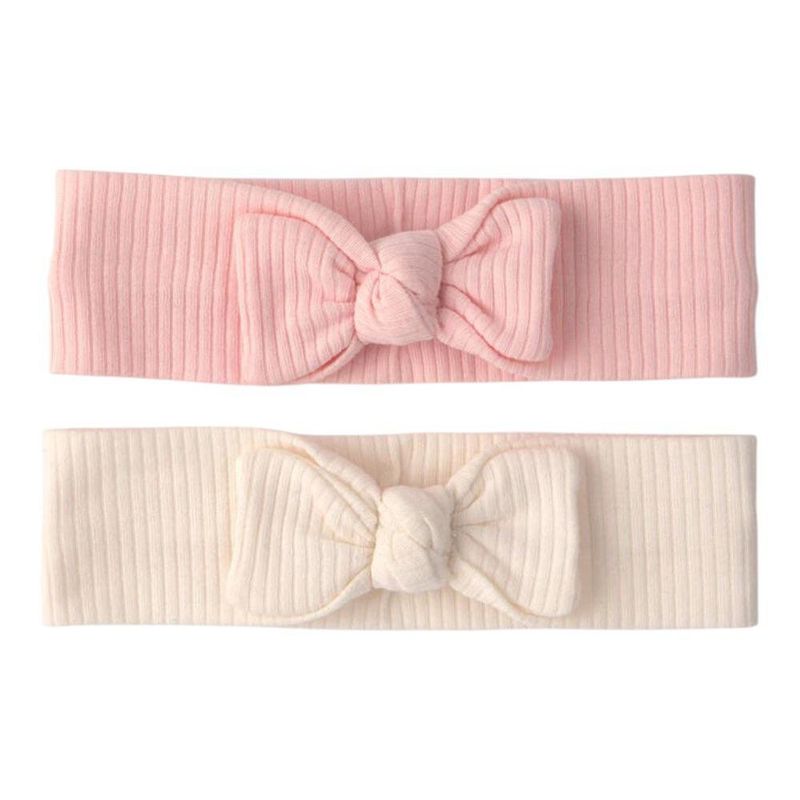 Set de 2 Bandas para Cabello de Bebé Rosa y Marfil 12-24M
