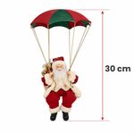 Figura Navideña Santa en Paracaídas 30 cm para Decoración Interior