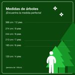 Árbol Navideño Artificial Evergreen 6.5 Pies de PVC con Ramas al Piso Verde para Interior