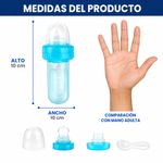 Cuchara Dispensadora de Silicona con Tapa Autoalimentación para Bebé 10 cm - Colores Surtidos