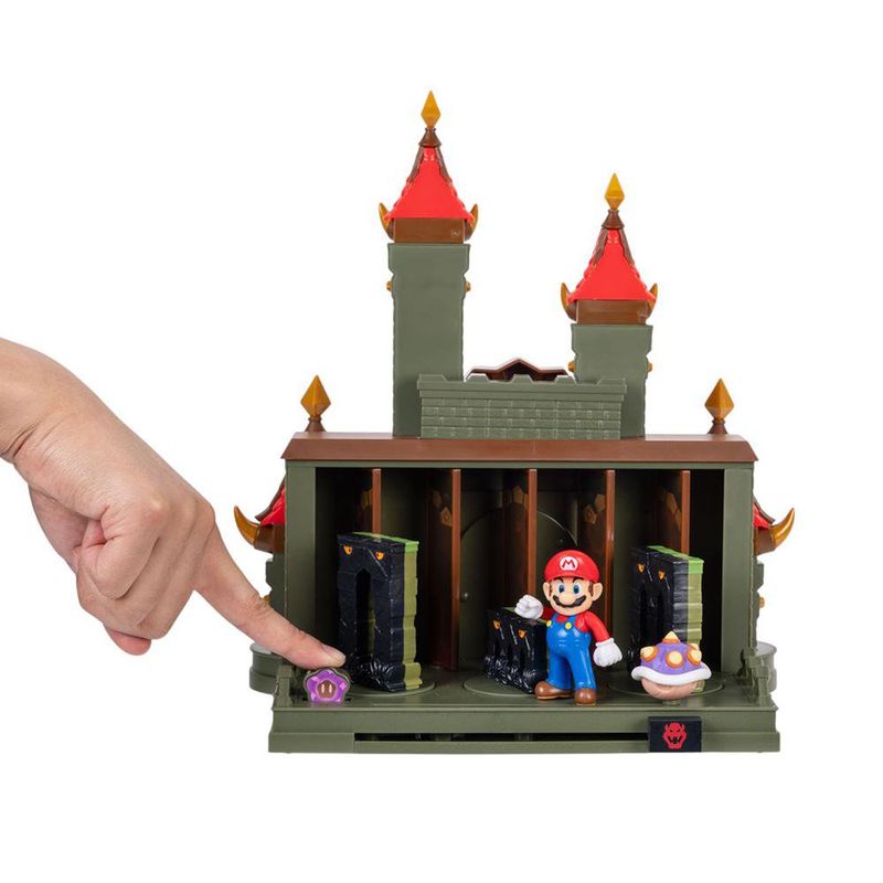 Playset Deluxe Castillo de Bowser Super Mario Bros. Wonder 2.5 Pulgadas