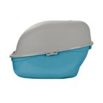 Arenero para Gato Cerrado de UBQ Azul y Gris de 40x60 x40 cm