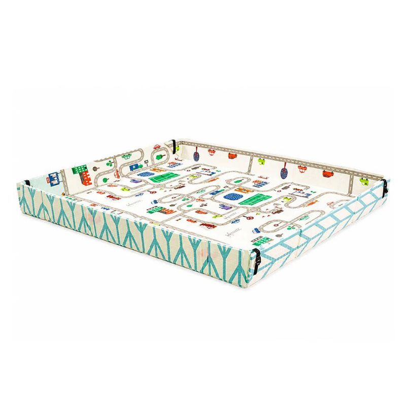 Alfombra de Juego Plegable Reversible para Bebé Roadmap