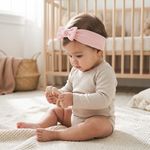 Set de 2 Bandas para Cabello de Bebé Rosa y Marfil 12-24M