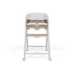 Silla de Comer para Bebé 4 en 1 Color Gris con Detalles en Madera