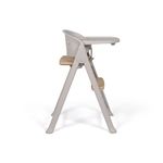 Silla de Comer para Bebé 4 en 1 Color Gris con Detalles en Madera