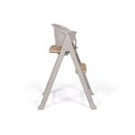 Silla de Comer para Bebé 4 en 1 Color Gris con Detalles en Madera