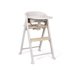 Silla de Comer para Bebé 4 en 1 Color Gris con Detalles en Madera