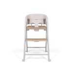 Silla de Comer para Bebé 4 en 1 Color Gris con Detalles en Madera