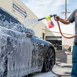 Espumador para Manguera con Botella de 1 L y Boquilla Ajustable