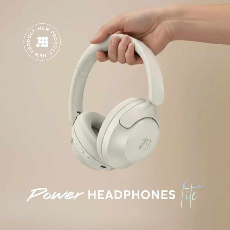 Audífonos Inalámbricos Power Headphones Lite Over-Ear Bluetooth 5.3 con Cancelación Activa de Ruido en Color Light Sand