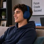 Audífonos Inalámbricos Unite On-Ear Bluetooth 5.3 con Entrada 3.5 mm y USB Tipo C en Color Azul