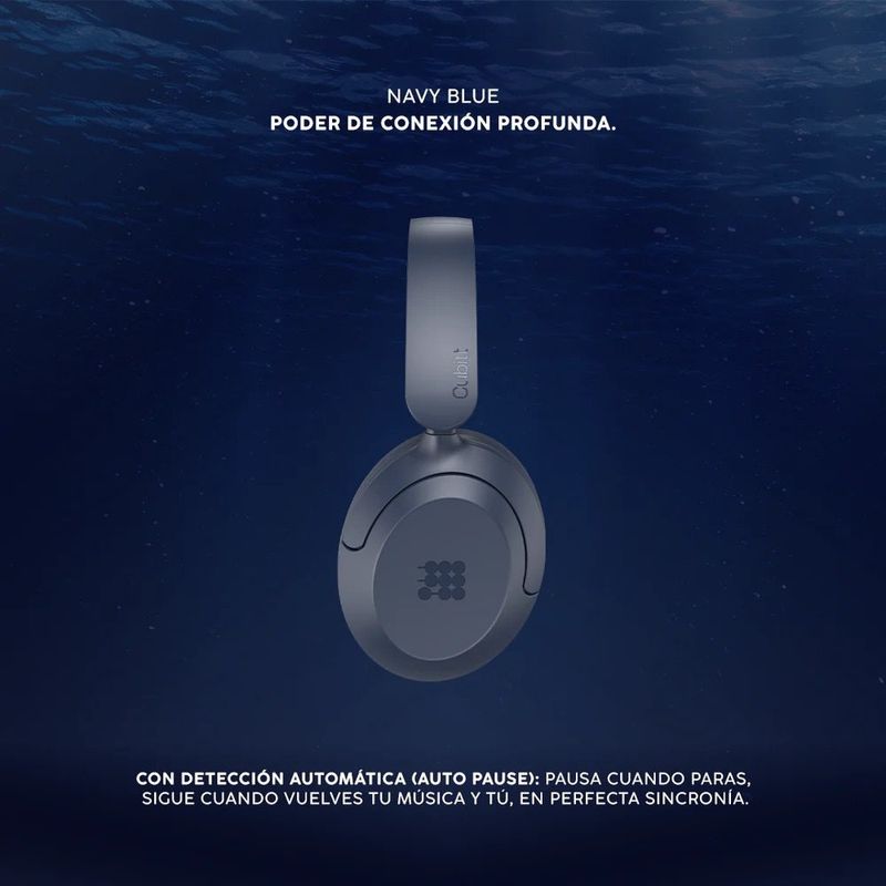 Audífonos Inalámbricos Power Headphones Over-Ear con Bluetooth 5.4 y Cancelación Activa de Ruido Híbrida en Color Azul