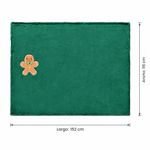 Frazada Navideña de 152 x 115 Cm con Diseño Galleta de Jengibre Color Verde