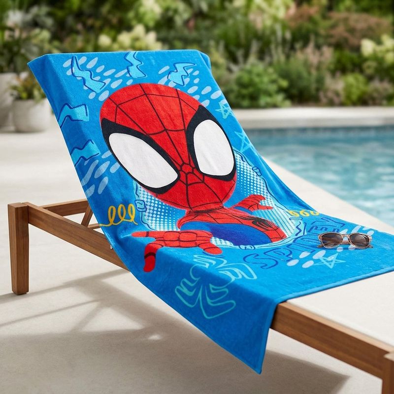 Toalla Infantil Diseño Spidey 147x71 Cm para Playa, Piscina o Baño
