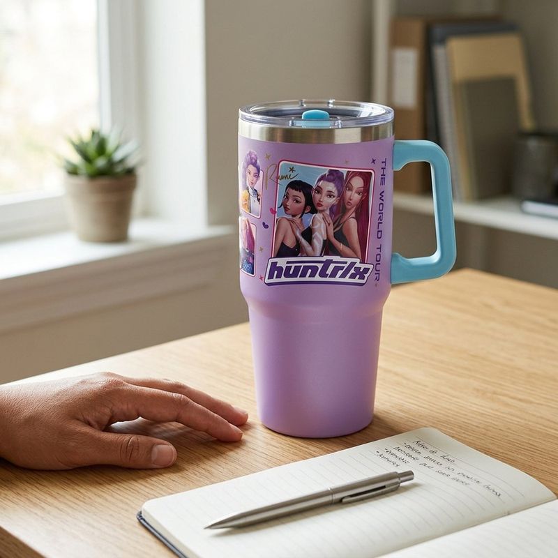 Tumbler Kids Sipper Huntrix K-Pop Demon Hunters de 21.6 Oz