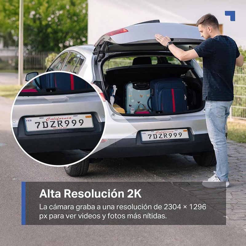 Cámara de Seguridad Exterior C410 KIT WiFi 2K con Panel Solar y Visión Nocturna en Color Blanco