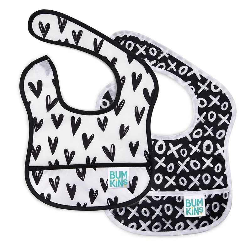 Set de 2 Baberos Impermeables Starter XOXO y Corazones