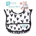 Set de 2 Baberos Impermeables Starter XOXO y Corazones