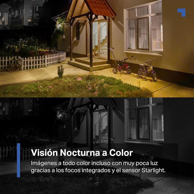 Cámara de Seguridad Exterior C410 KIT WiFi 2K con Panel Solar y Visión Nocturna en Color Blanco