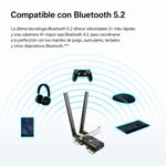 Adaptador PCI Express Archer TX20E Wi-Fi 6 AX1800 con Bluetooth 5.2 y 2 Antenas en Color Negro