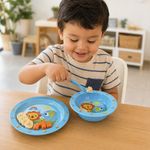 Set de Platos con Cubierto Diseño de Animales, 3 Piezas - Presentación Surtida