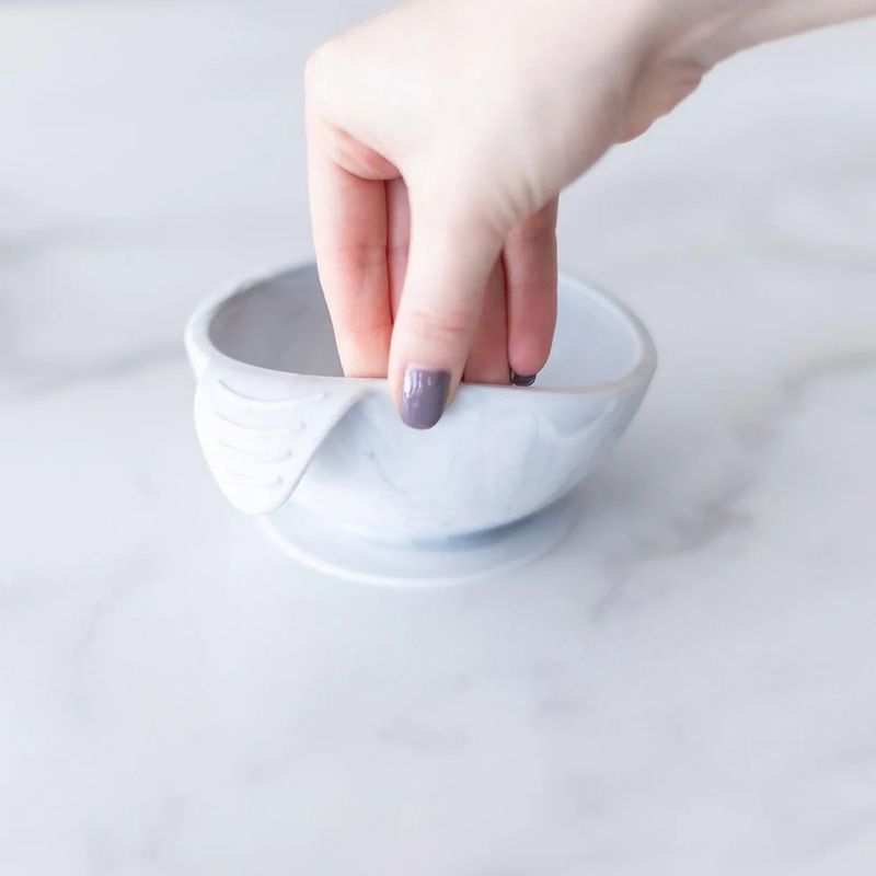 Set de Primera Alimentación de Silicona con Tazón Efecto Mármol