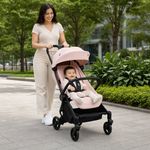 Carruaje de Paseo para Bebé Nano con Plegado Ultracompacto y Capota Amplia Color Rosado