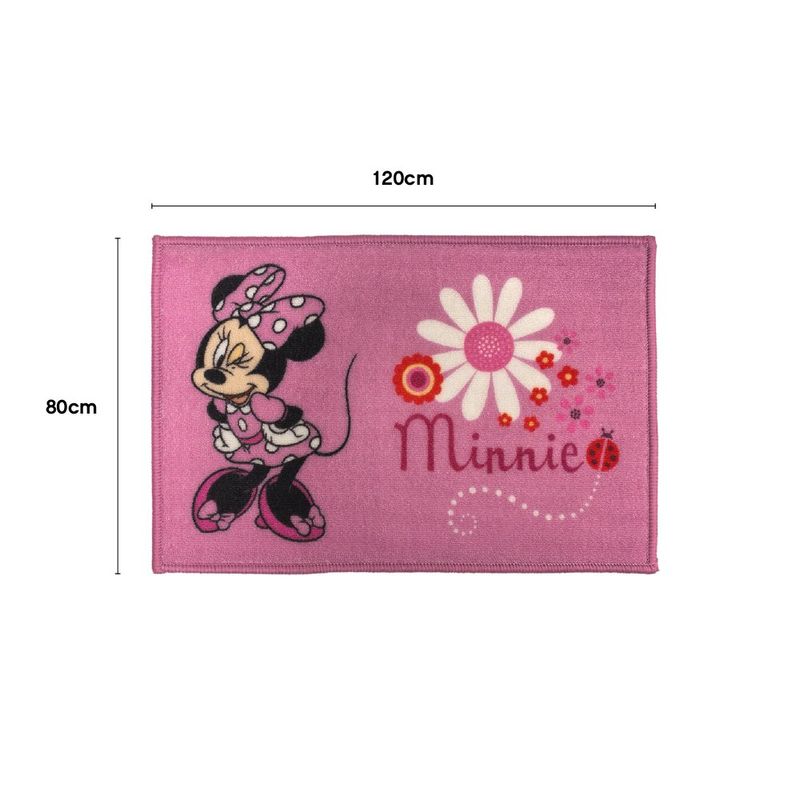 Alfombra Infantil para Baño con Diseño de Minnie de 80 X 120 Cm