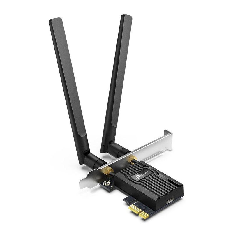 Adaptador PCI Express Archer TX55E Wi-Fi 6 AX3000 con Bluetooth 5.2 y 2 Antenas en Color Negro