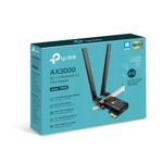 Adaptador PCI Express Archer TX55E Wi-Fi 6 AX3000 con Bluetooth 5.2 y 2 Antenas en Color Negro
