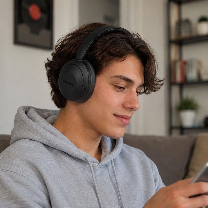 Audífonos Inalámbricos Unite On-Ear Bluetooth 5.3 con Entrada 3.5 mm y USB Tipo C en Color Negro