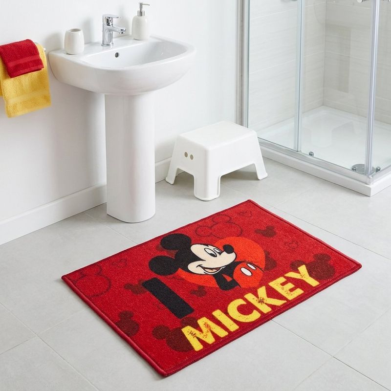 Alfombra Infantil para Baño con Diseño de Mickey de 40 X 60 Cm
