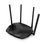 Router Inalámbrico Wi-Fi 6 AX1500 con Doble Banda y 4 Antenas en Color Negro
