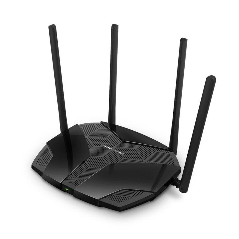 Router Inalámbrico Wi-Fi 6 AX1800 con Doble Banda y 4 Antenas en Color Negro