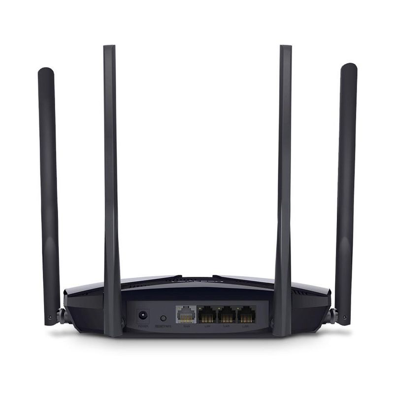 Router Inalámbrico Wi-Fi 6 AX1800 con Doble Banda y 4 Antenas en Color Negro