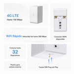 Router Inalámbrico 4G LTE N300 de 300 Mbps con Ranura Nano y SIM en Color Blanco