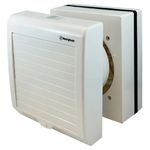Extractor de Aire de 6 Plg con Persiana Automática y Flujo de 280 m³/h para Techo y Pared Blanco