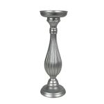 Portavela Decorativo de MDF 34 x 11 cm con Base Redonda para Mesa Dorado