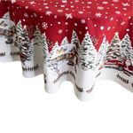 Mantel Redondo Navideño Nevada 183 x 183 cm