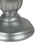 Portavela Decorativo de MDF 17 cm con Base Amplia para Mesa Plateado