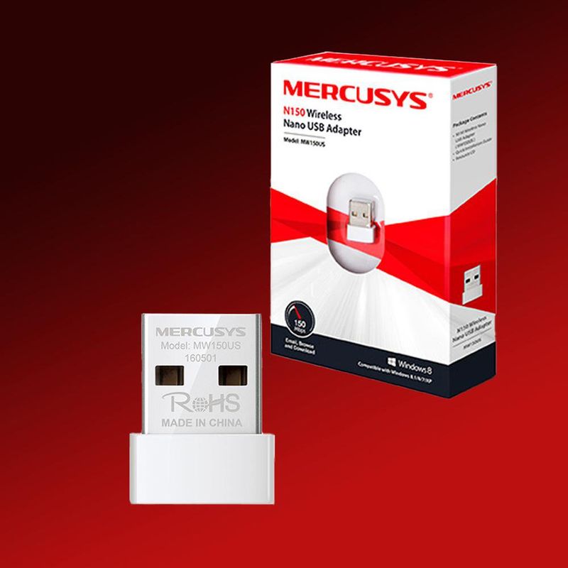 Adaptador Nano USB Inalámbrico Wi-Fi N150 en Color Blanco