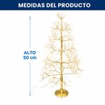 Árbol Navideño de 50 cm con 270 Micro Luces LED Blanca Cálida IP44 para Mesa