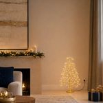 Árbol Navideño de 50 cm con 270 Micro Luces LED Blanca Cálida IP44 para Mesa