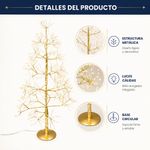 Árbol Navideño de 50 cm con 270 Micro Luces LED Blanca Cálida IP44 para Mesa